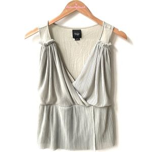 Anthropology Deletta Hidden Valley Sage Green Tank Top, Size XS, NWOT